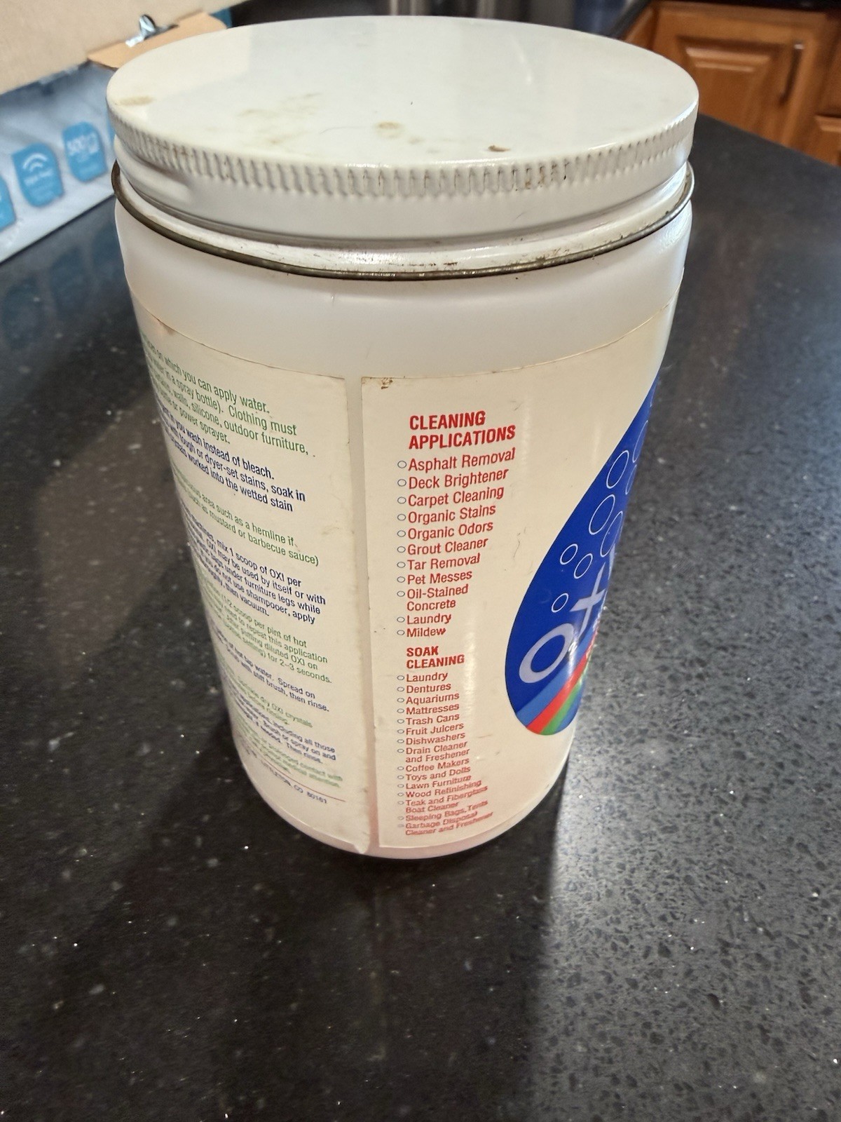 Vintage 1997 Orange Glo Oxiclean Canister Movie Prop Rare With Scoop Laundry
