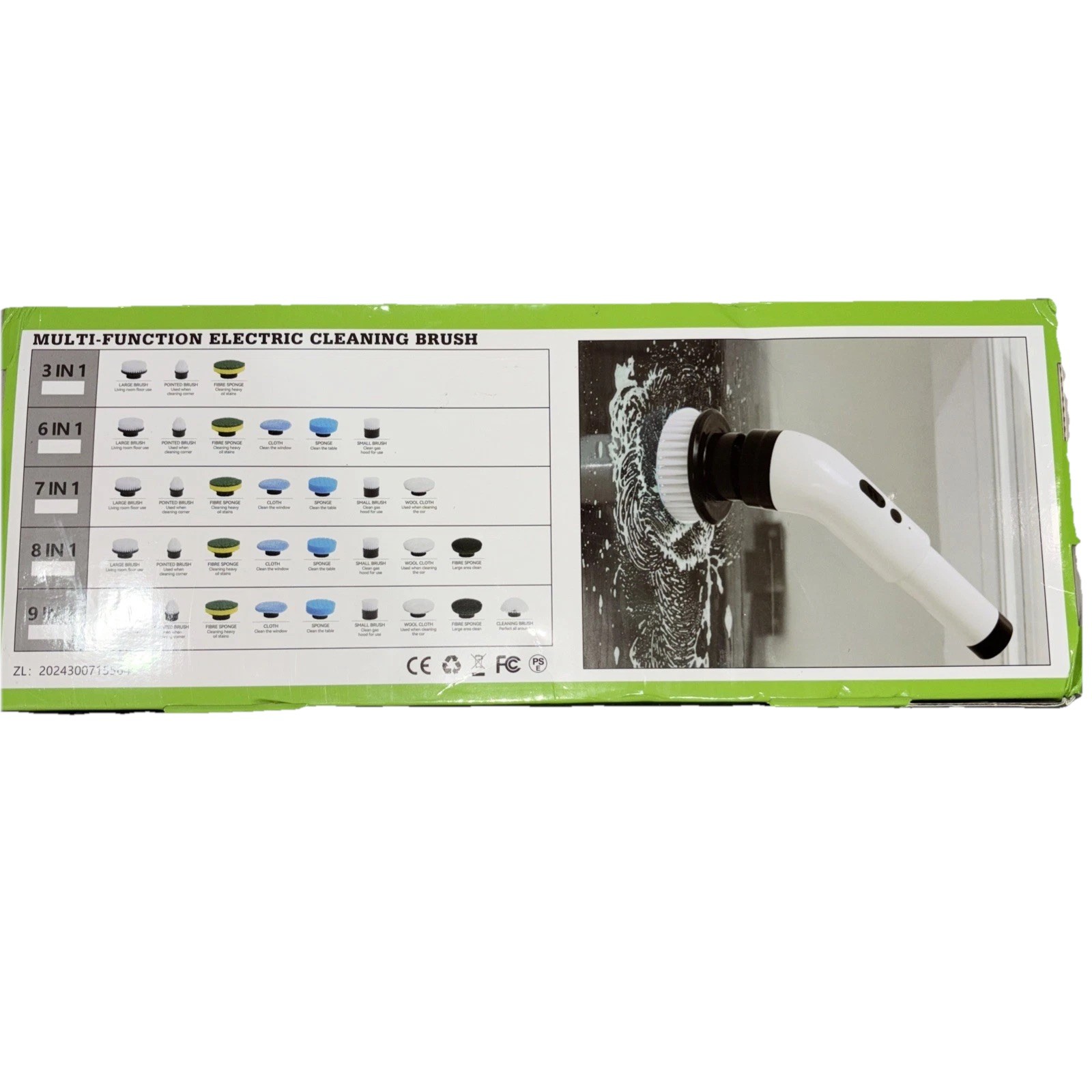 9 In 1 Electric Cleaning Brush 25 Watt High Power (New)