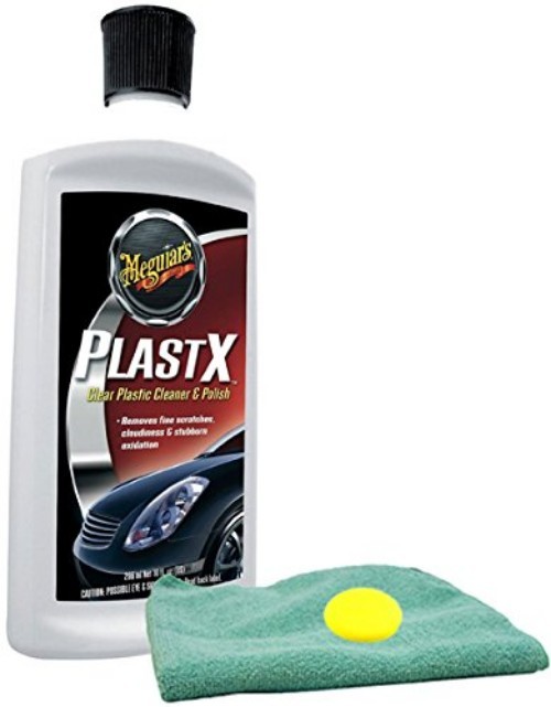 PlastX Clear Plastic Cleaner & Polish 10 oz Bundle with Microfiber Cloth & Fo…
