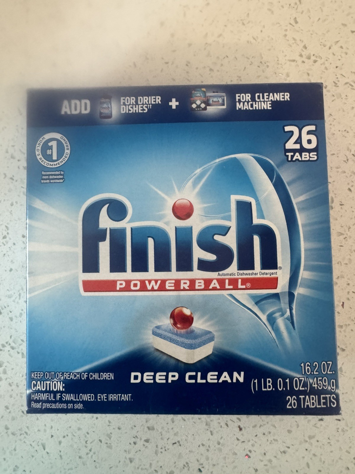 26 Count Finish Powerball Dishwasher Tabs Deep Clean 16.2 oz