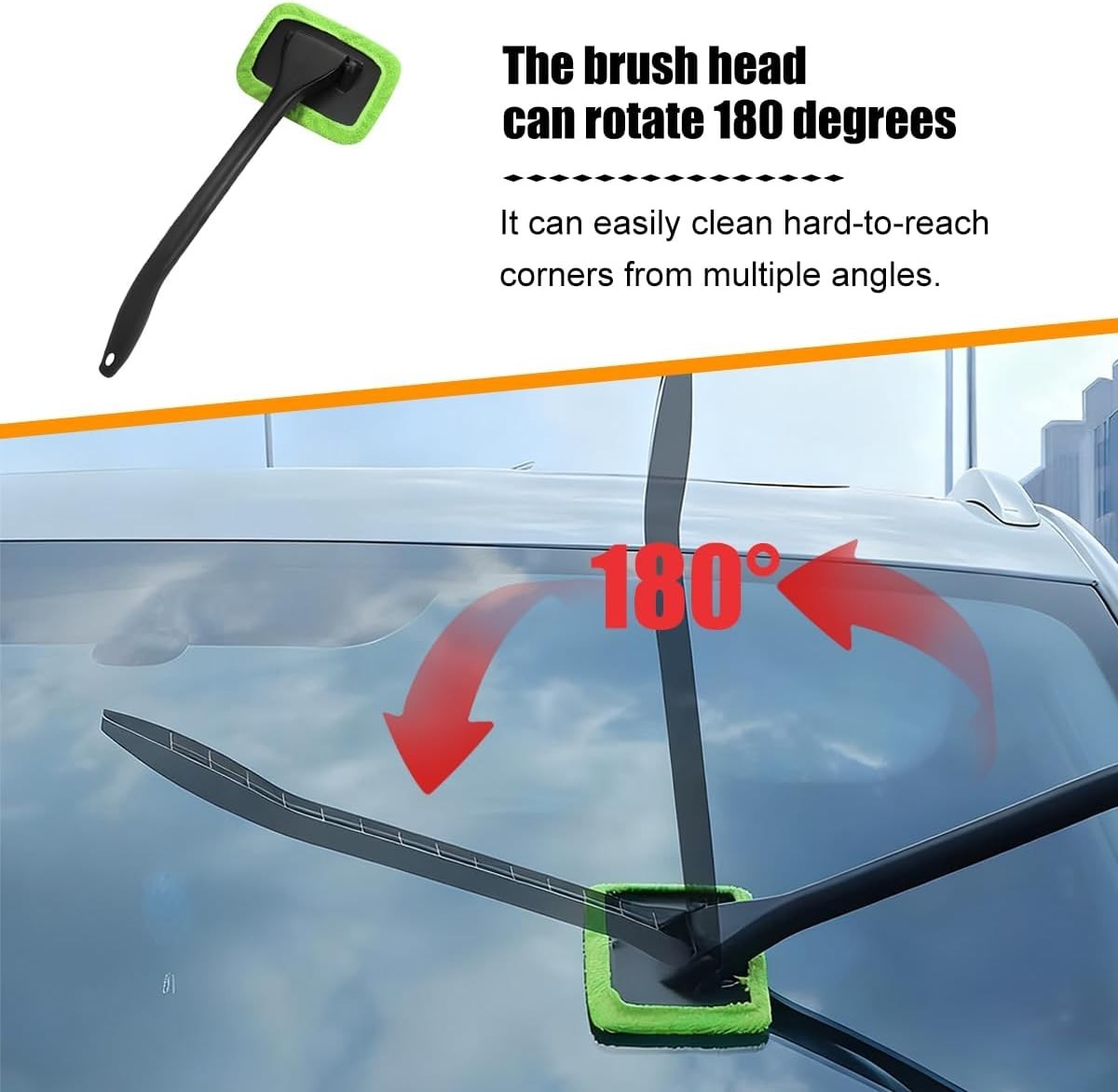 Universal Fit Car Windshield Cleaner: Microfiber Pads & Spray Bottle Included