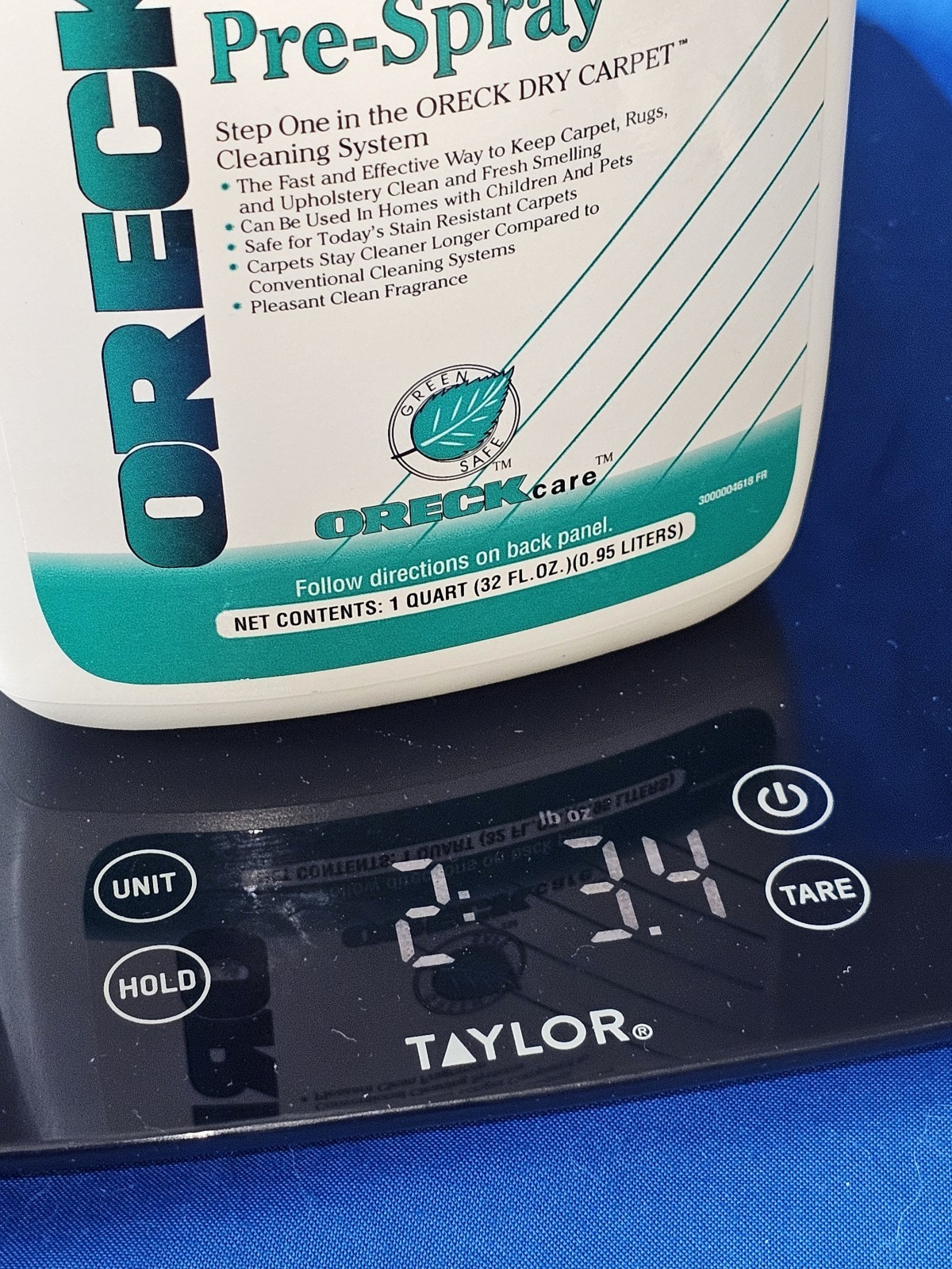 Oreck Premist Soil Release Pre-Spray 1Qt 32oz Carpet Cleaner System DISC (32777)