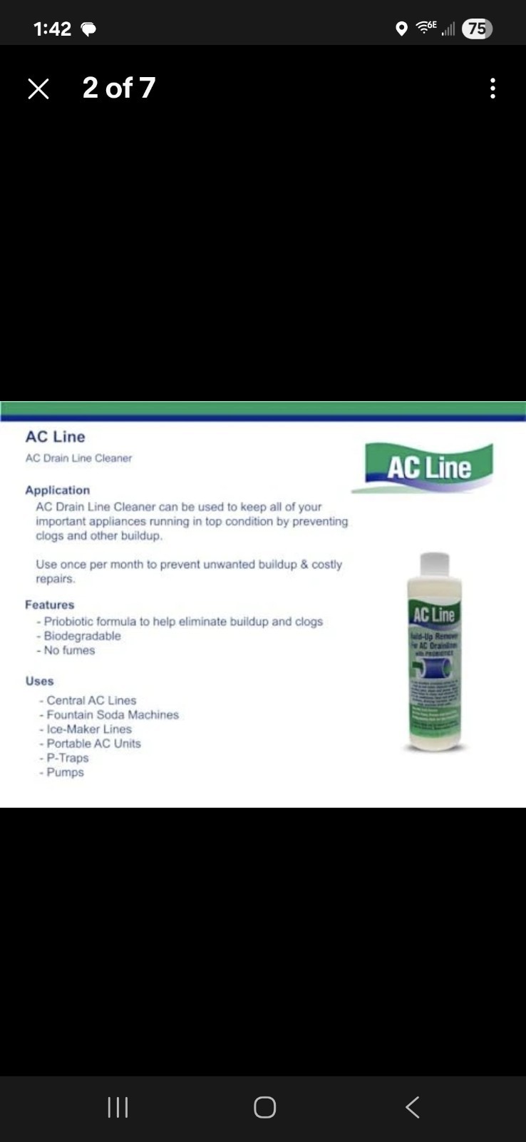 2 Pack AC Drain Line Cleaner HVAC and Condensate Line 8 Fl Oz Bottles