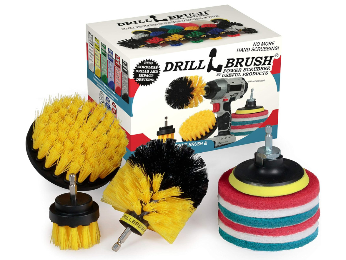 LOT OF 3 BOXES – 3 Heavy Duty Drill Brush Attachments + Power Scrubber Set