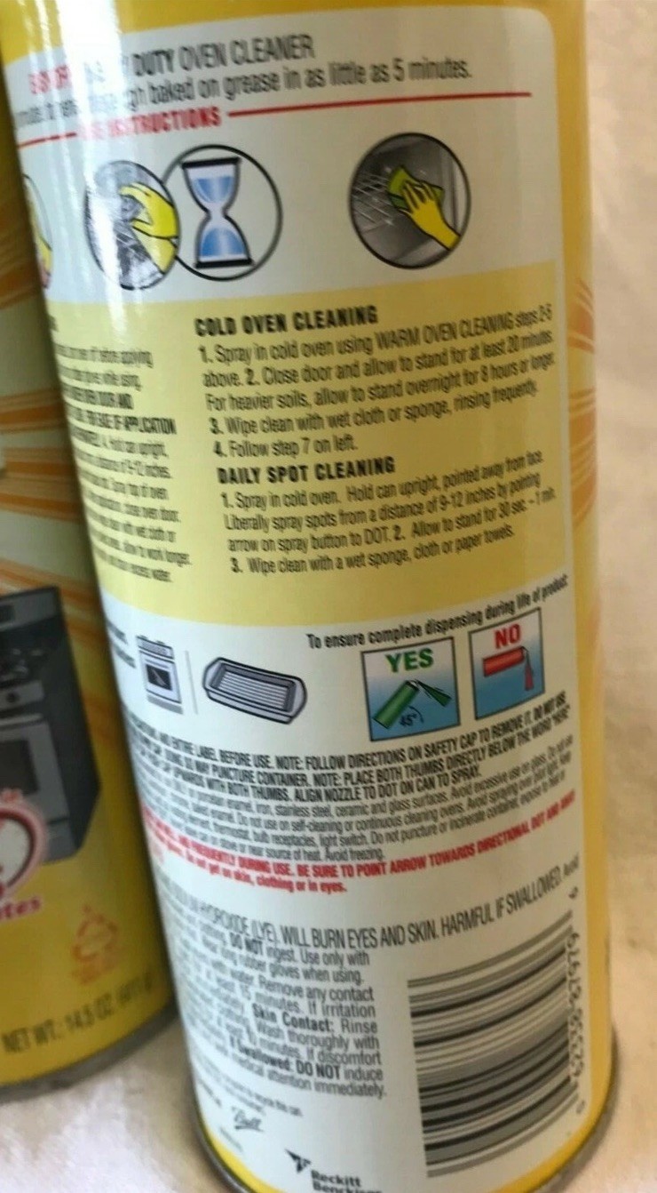 Oven Cleaner Easy Off Heavy Duty Fresh Scent Lot of 2- 14.5 oz Clean New