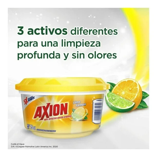 AXION LIME & LEMON Dish Washing Paste Detergent 425 g from Mexico