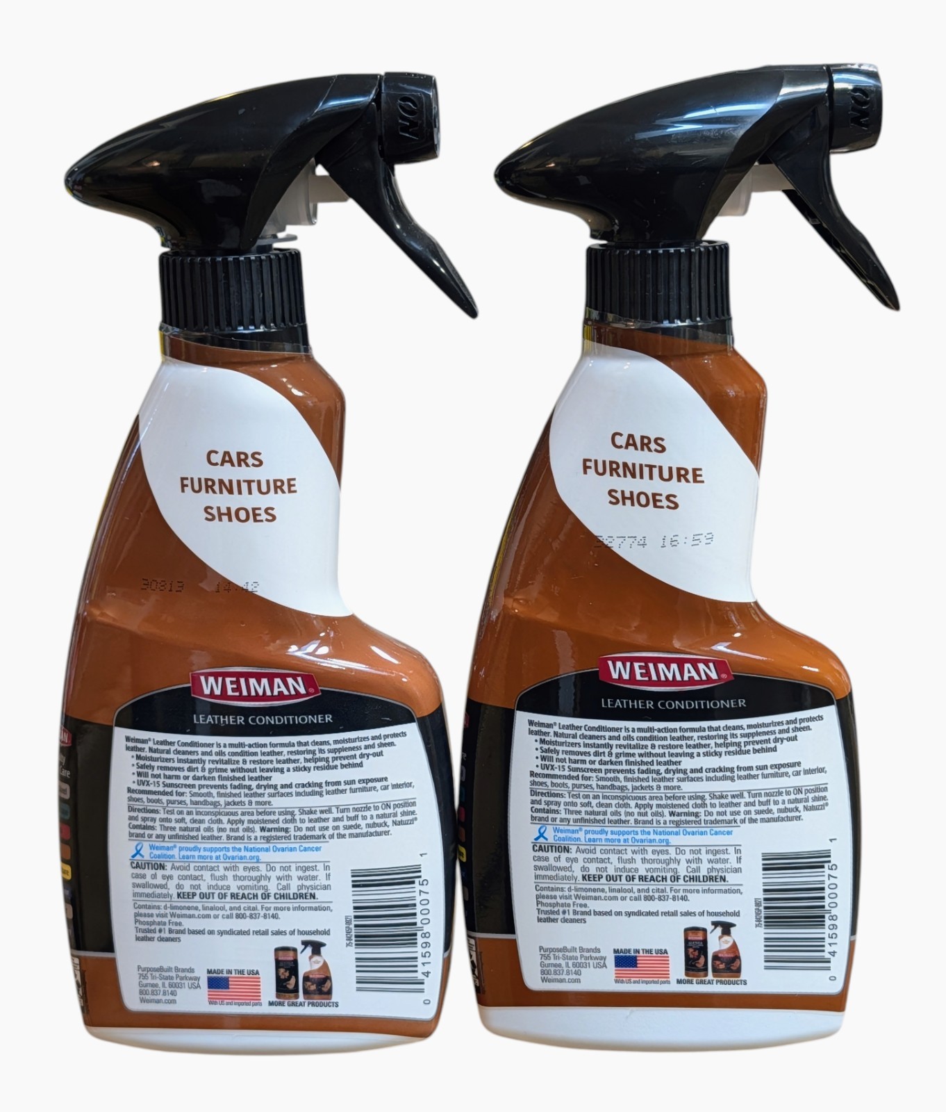 2 – Weiman Leather Conditioner, 3-in-1: Cleans, Conditions & Protects – 12 Oz Ea
