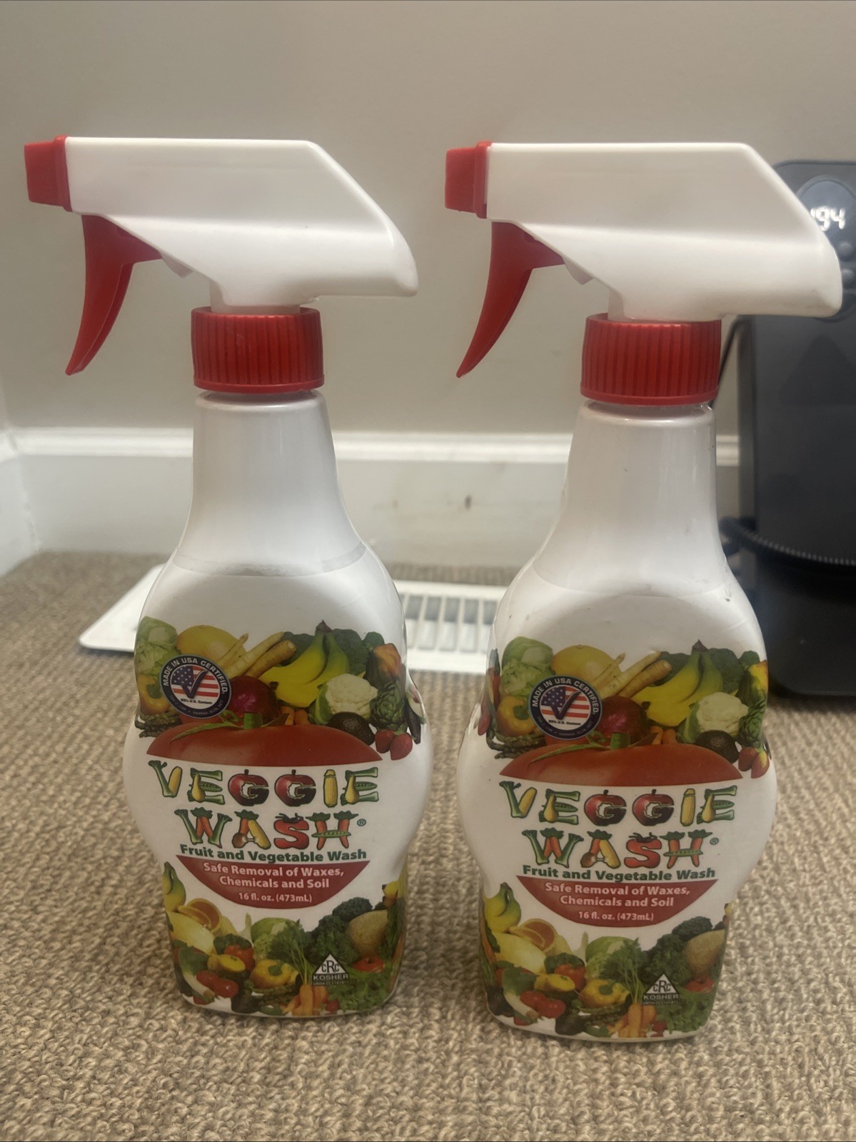2 Veggie Wash Fruit Vegetable Produce Cleaners 16oz 2025 Label