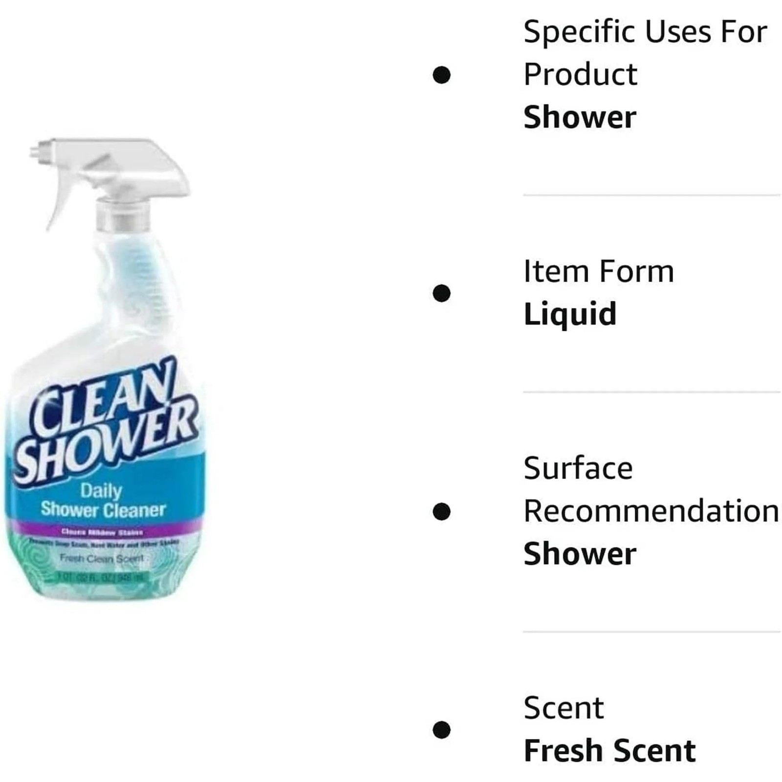 Clean Shower Original Cleaner, 32 Fl Oz (Pack of 2) 32 2), Blue