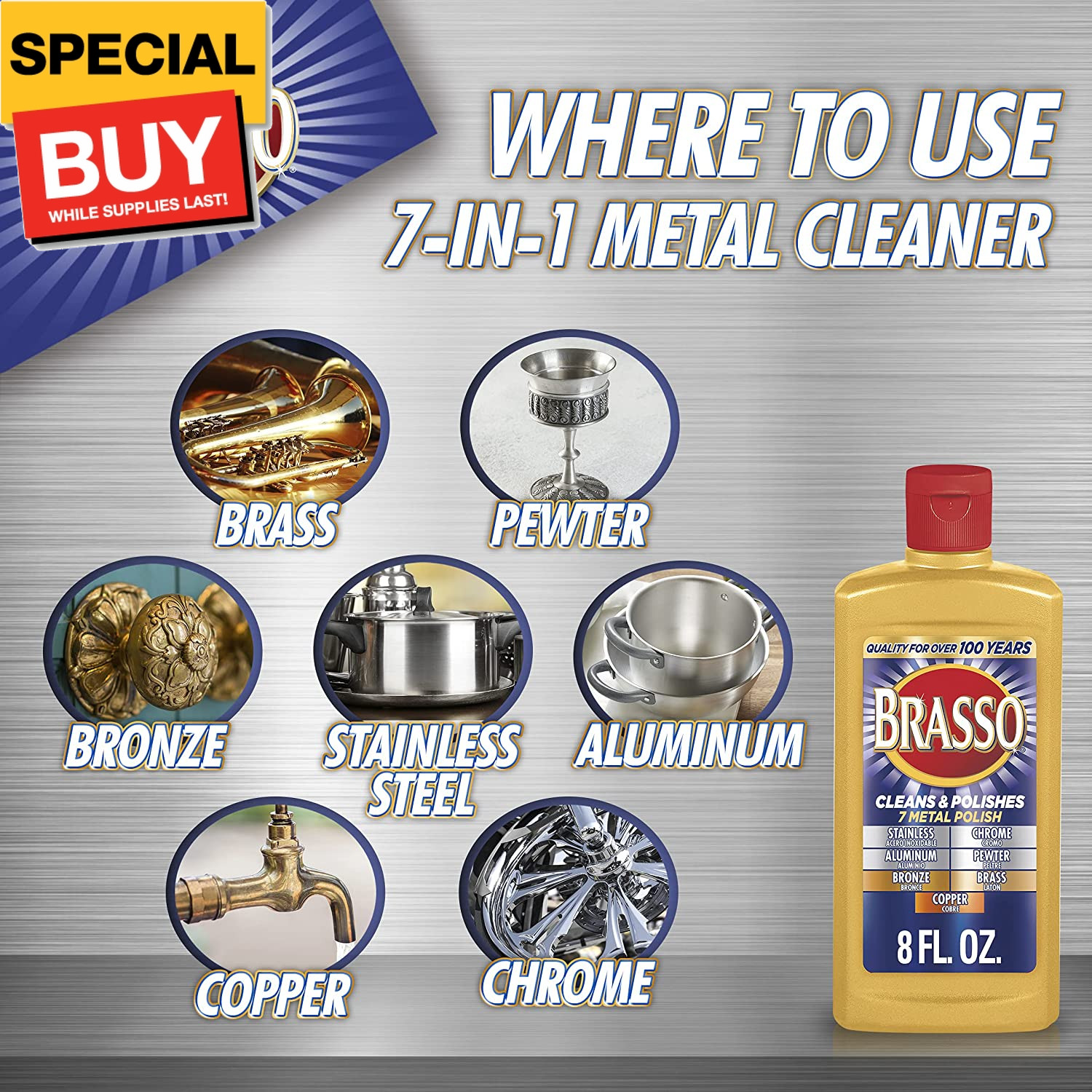 -2660089334 Multi-Purpose Metal Polish, 8 oz