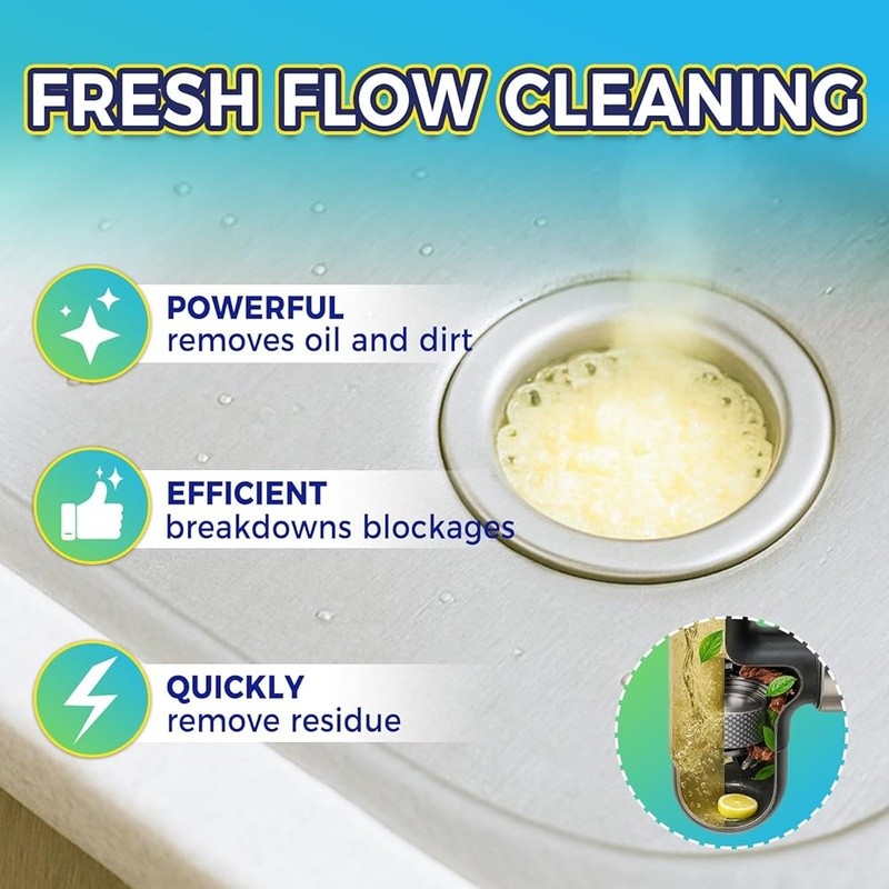 Citrus Foaming Garbage Disposal Cleaner Deodorizer Tablet Natural Lemon Scent US
