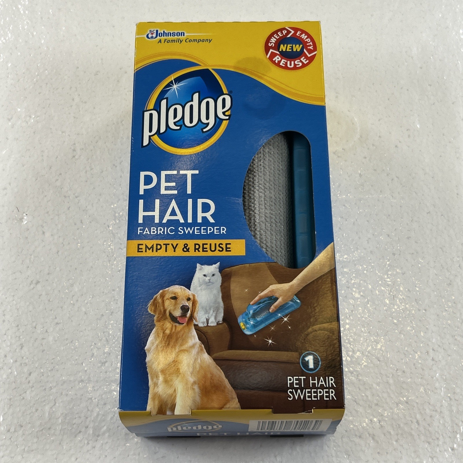 Pledge Fabric Sweeper For Pet Hair Multi-Use Disposable Sweeper Discontinued New