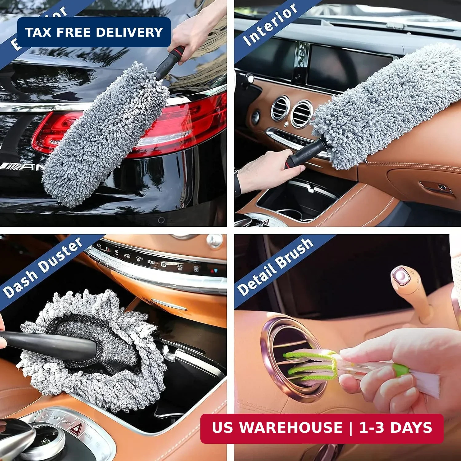 upra Ultimate Car Duster Kit，Best Microfiber Multipurpose Duster,Interior &Exter