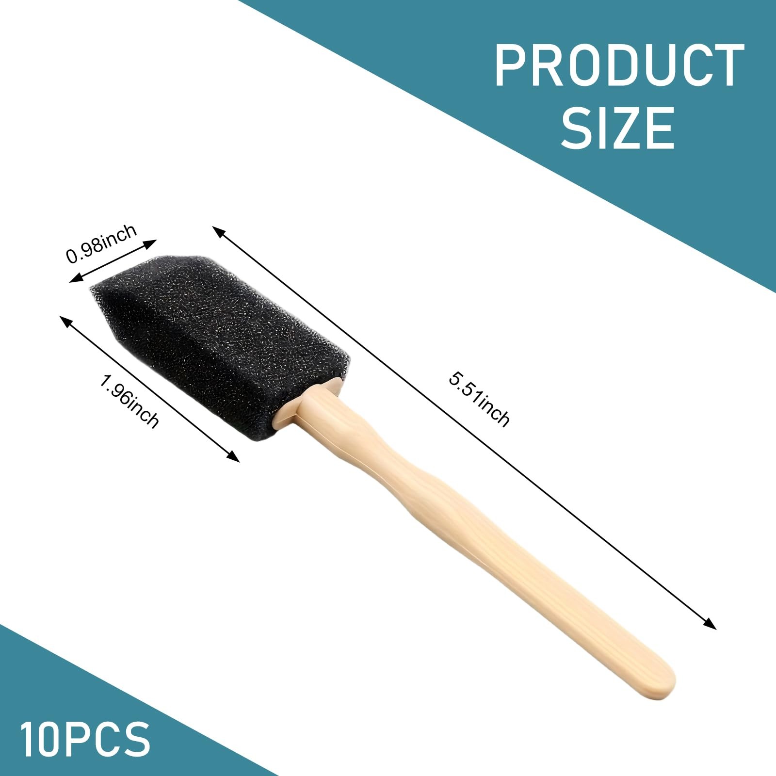 10 PCS Car A/C Vent Cleaning Brushes, 5.51″ x 0.98″ Sponge Duster with Handle…