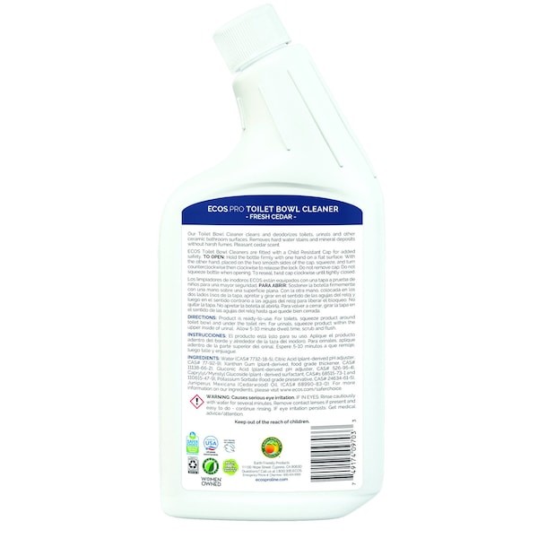 Ecos Pro Pl9703/6 Toilet Bowl Cleaner, Off-White, 24 Oz