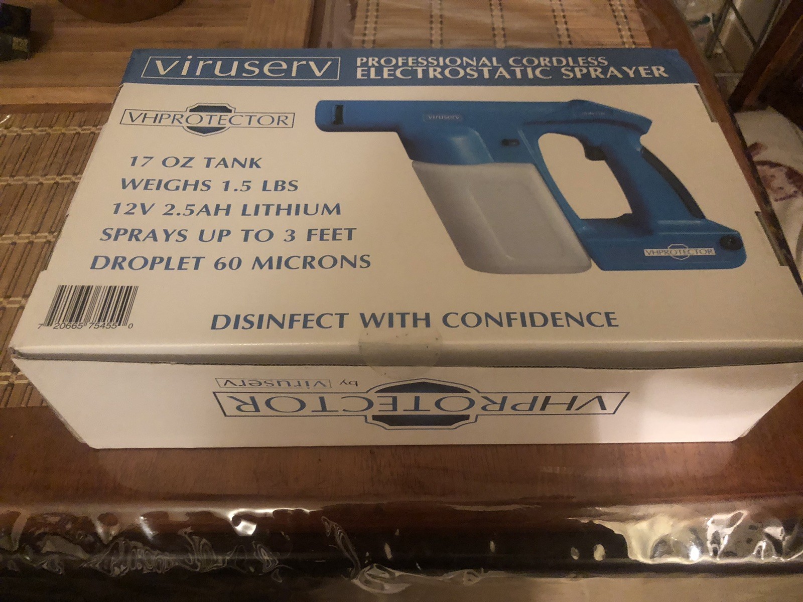 Viruserv Professional Cordless Electrostatic Disinfectant Sprayer