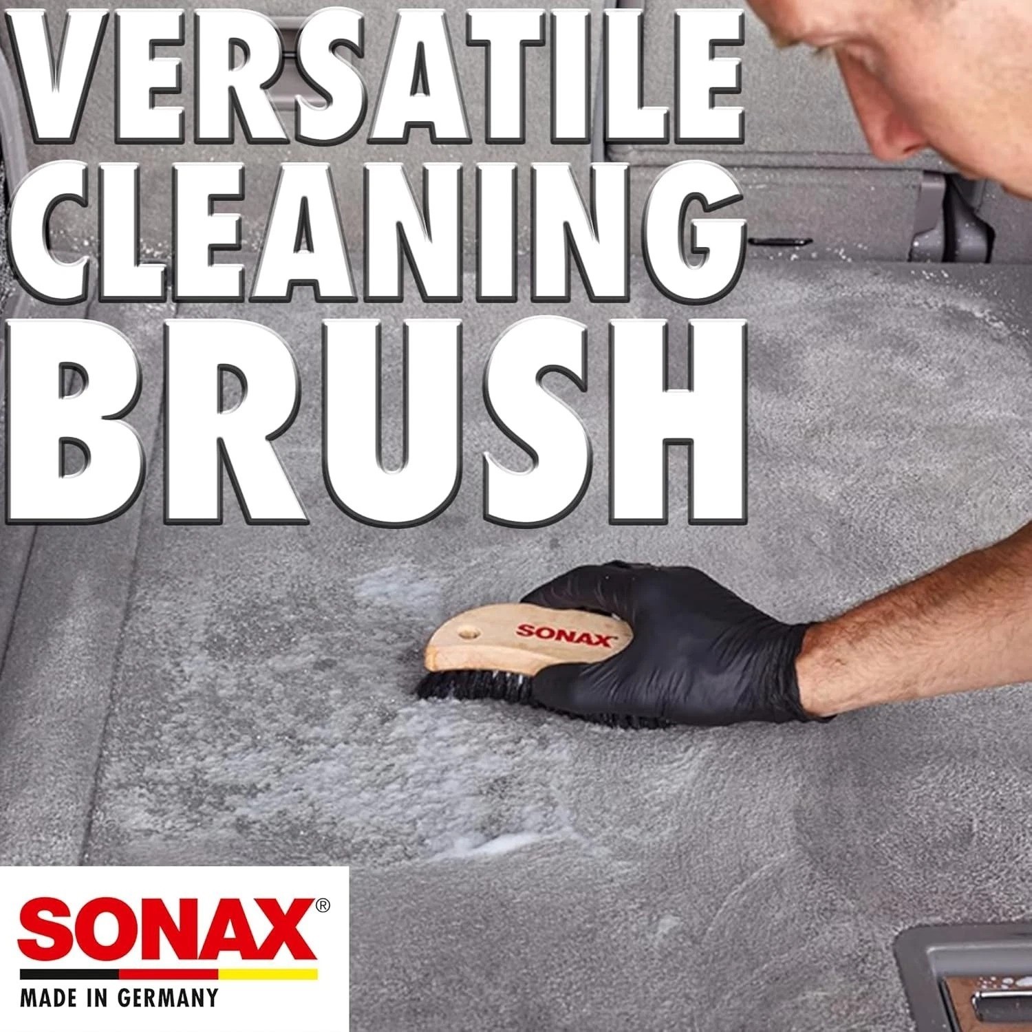Ergonomic Textile & Leather Brush for Gentle Car Detailing – Portable & Durable