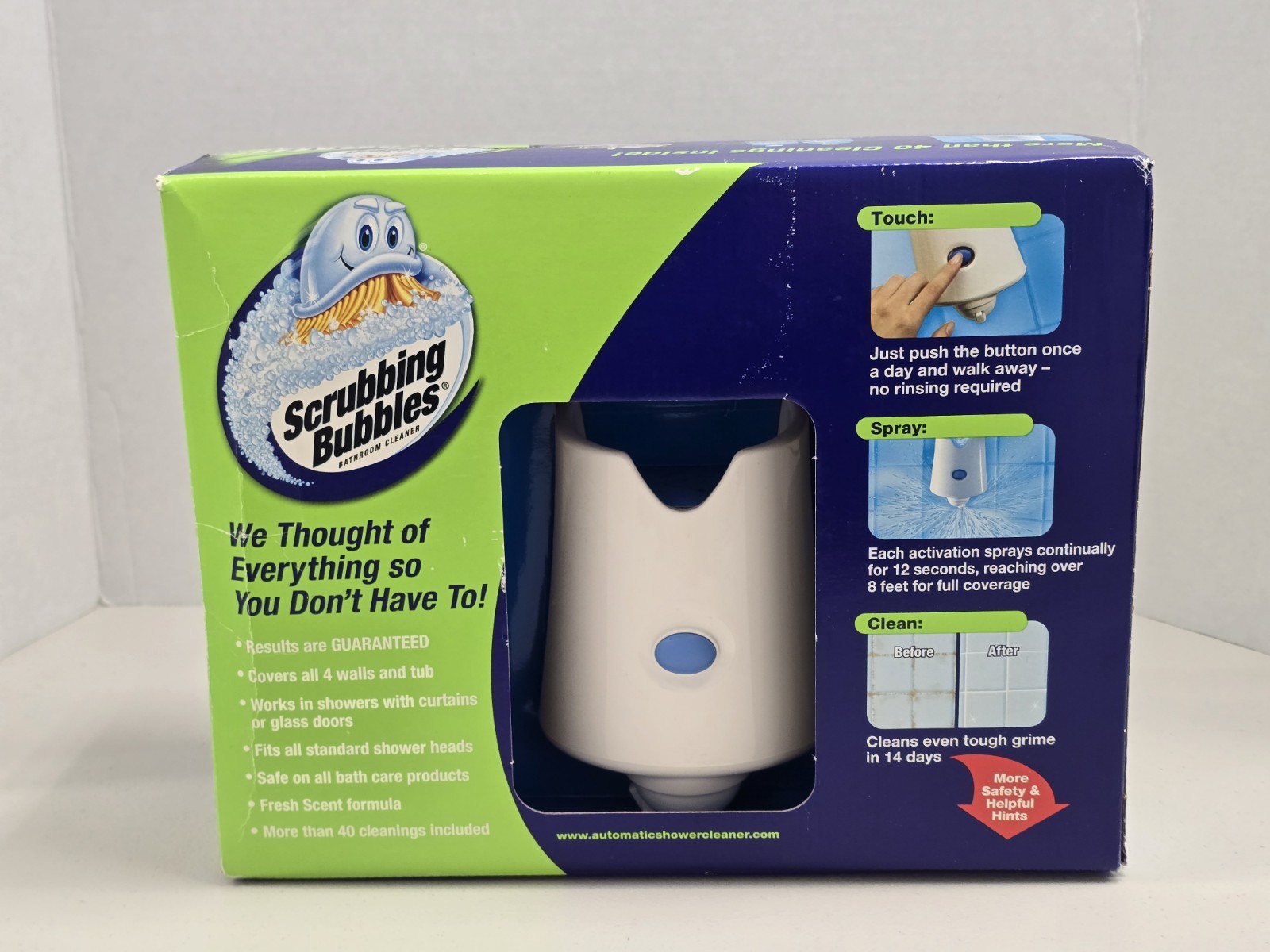 Scrubbing Bubbles Automatic Shower Cleaner Dual Kit w/ 2 Refills *NEW SEALED*