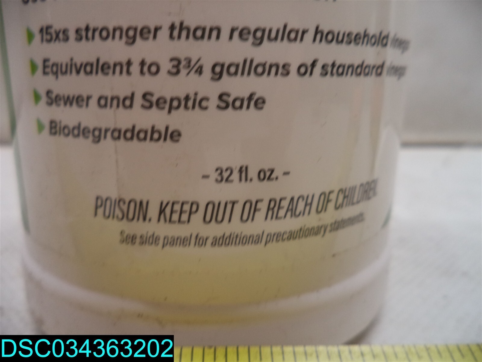 QTY=160OZ(5 X 32OZ): 75% Pure Vinegar Concentrated Industrial Grade 857329007650