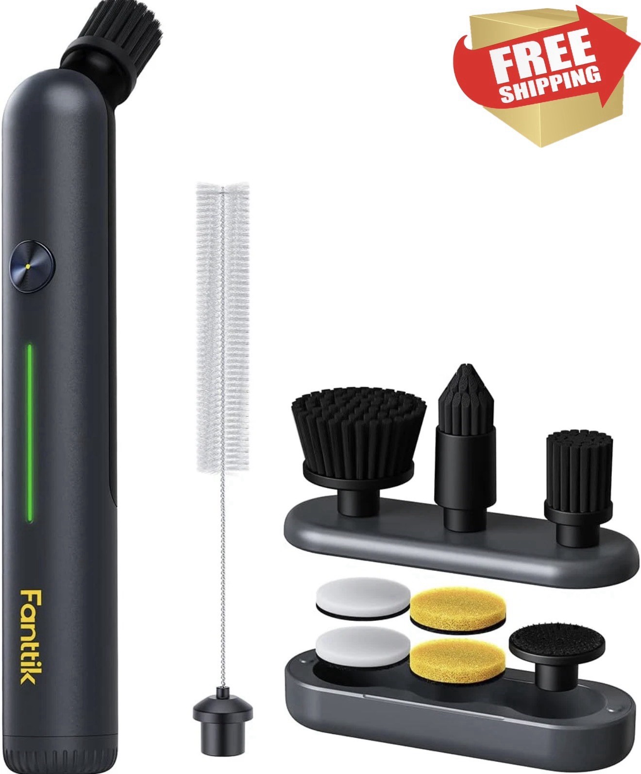 Fanttik G9 Nano Electric Spin Scrubber, Cordless Power Grout Brush, Type-C Fast