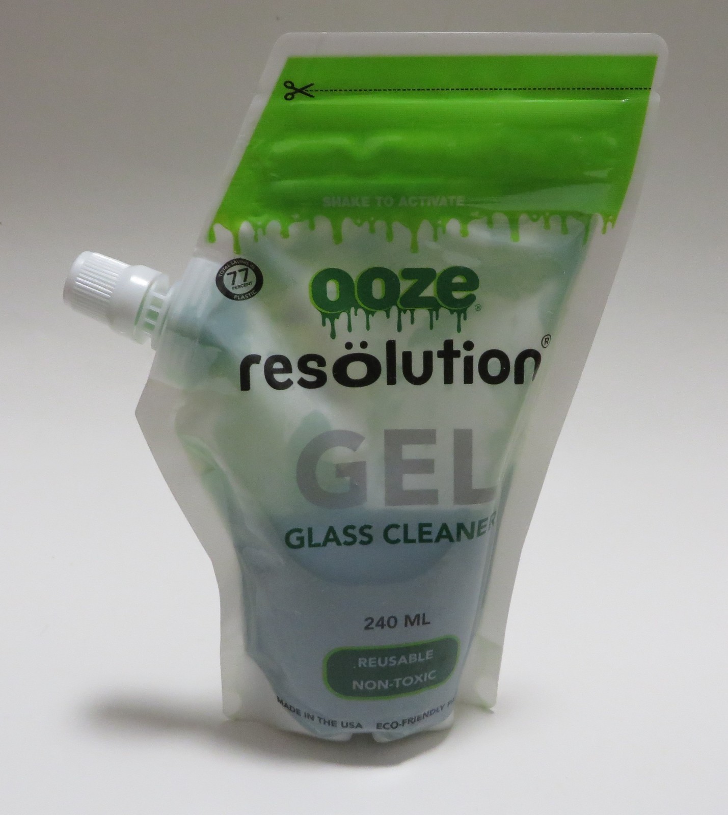 Ooze Resolution Gel Glass Cleaner – Reusable Glass Cleaner-non toxic- 240ML/pack
