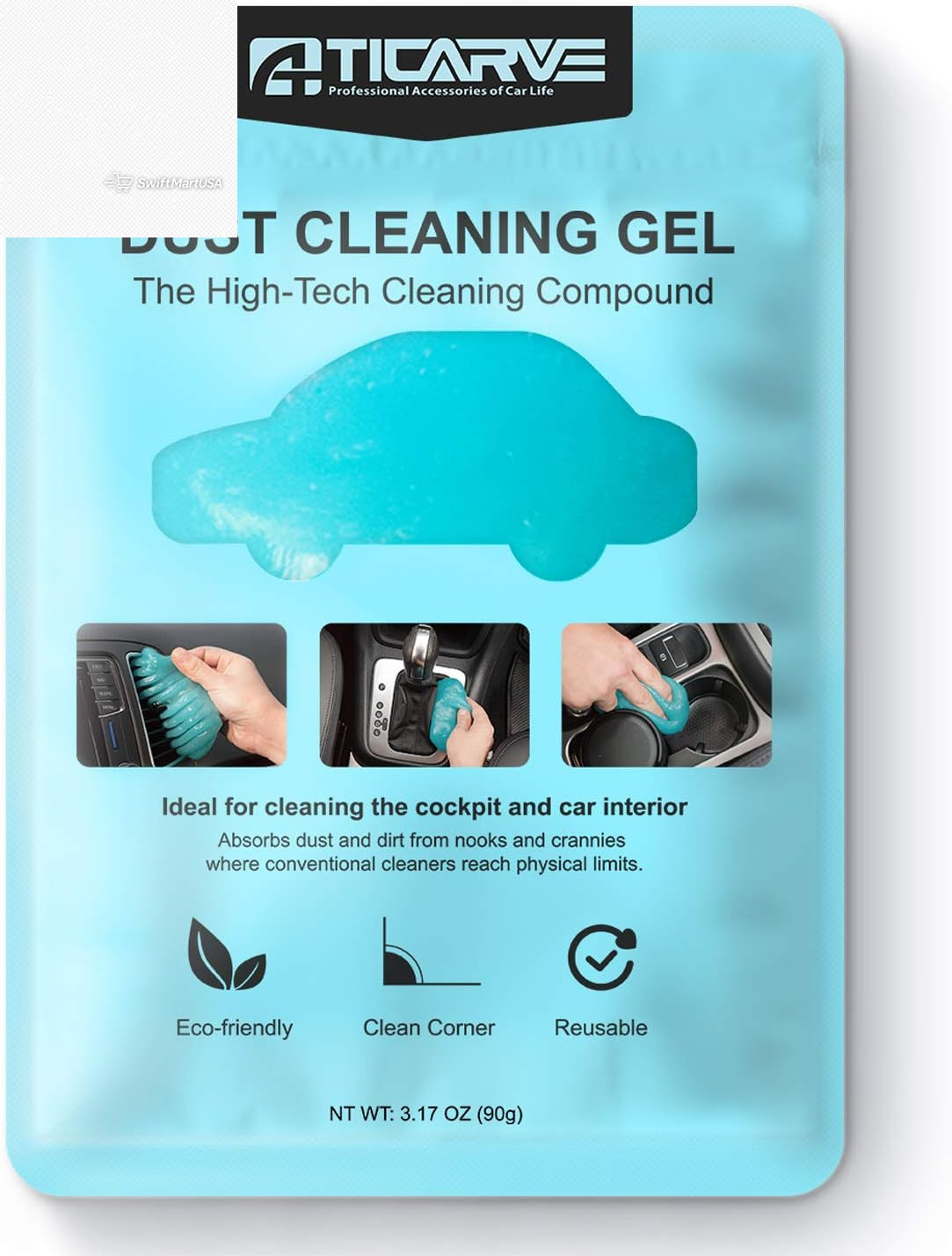 1 Pack Car Cleaning Gel Detailing Putty Interior Auto Vent Crevice Cleaner Goo