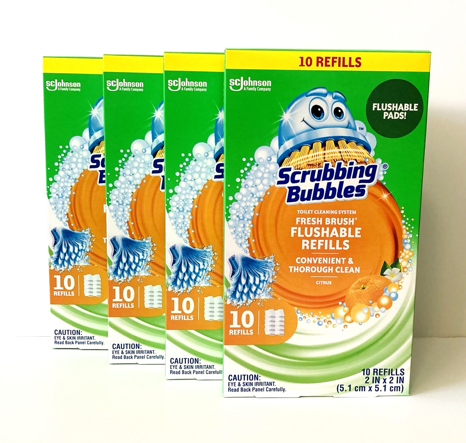 Scrubbing Bubbles Fresh Brush Refills for Toilet Cleaning System – Citrus – 40