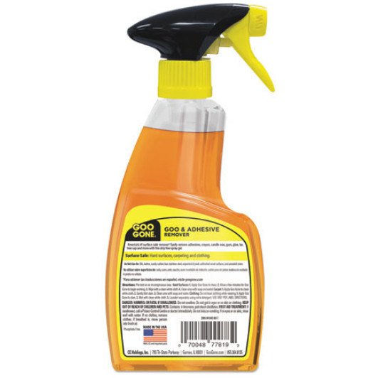 Goo Gone Spray Gel Cleaner Adhesive Remover Citrus Scent 12 oz Spray Bottle New