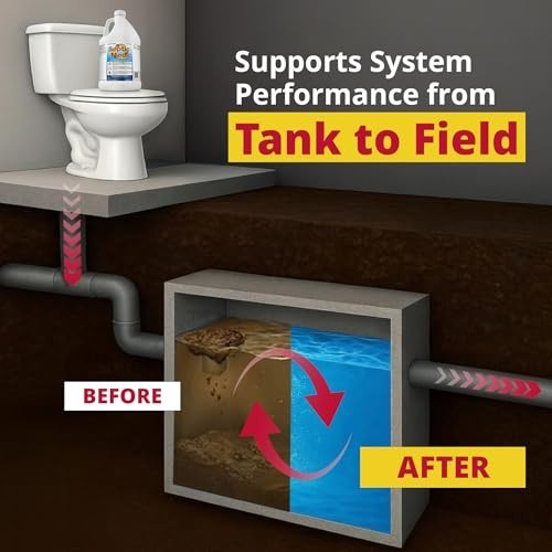 Septic Tank Treatment Liquid Enzyme Cleaner Maintenance Drainfield Flow Support