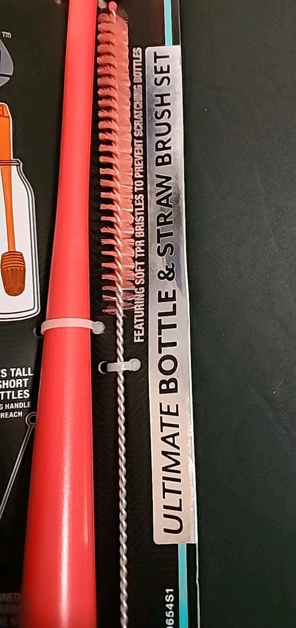 Tal Ultimate 2-Pc. Bottle and Straw Brush Set Navy NEW