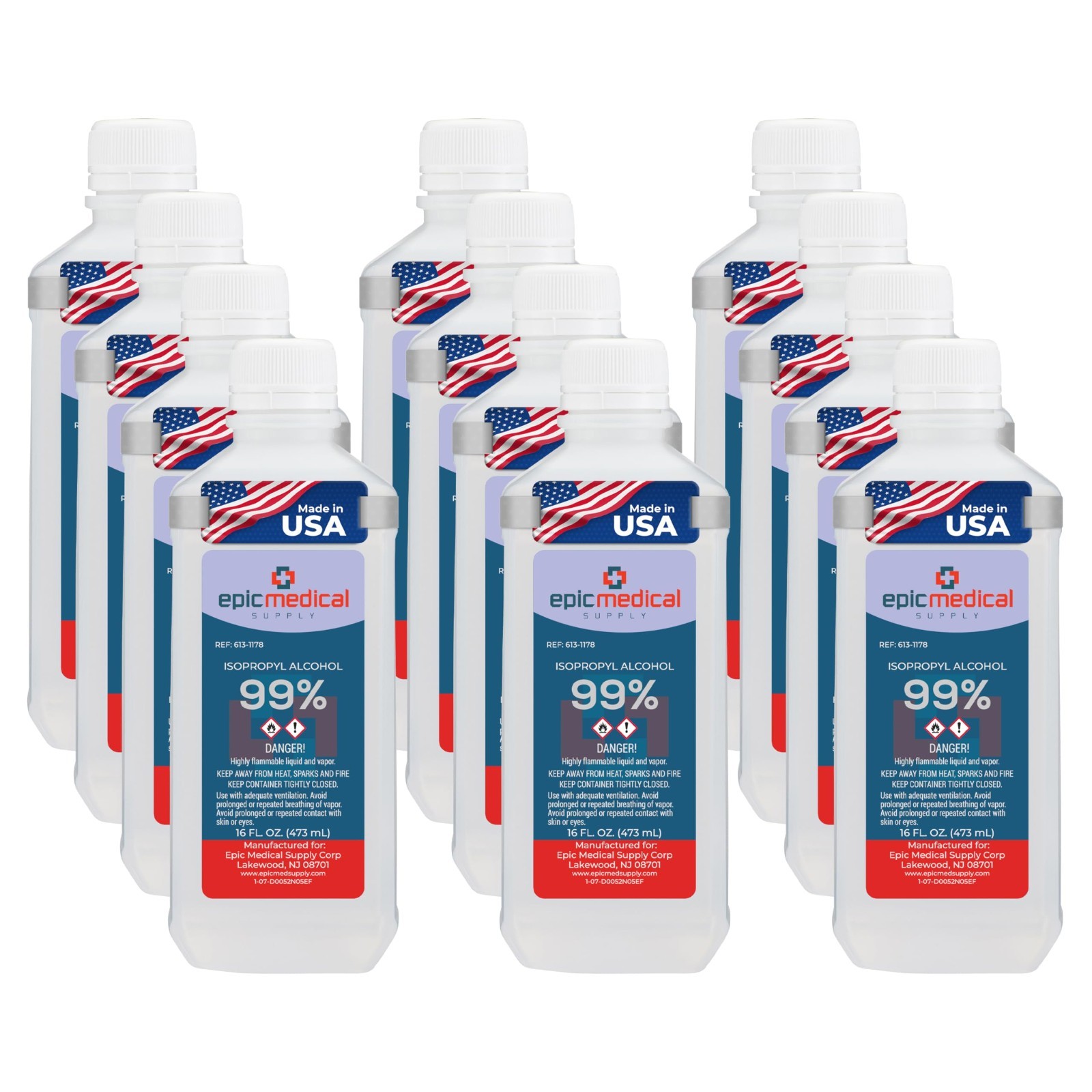 99% Isopropyl Alcohol 16 oz – Multi-Purpose Cleaner for Glass, PCB & Nails