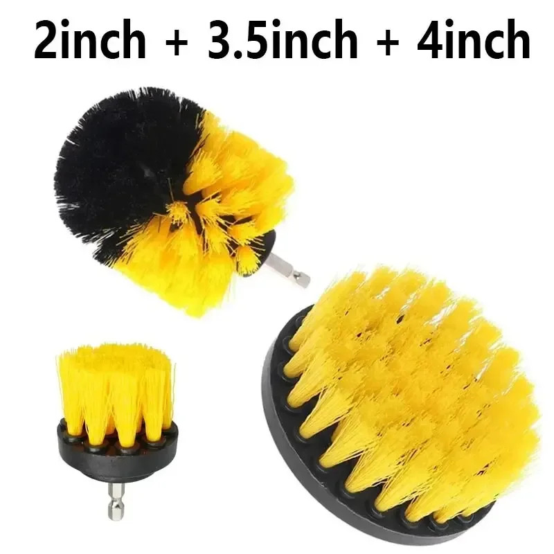 3-Piece Power Scrubber Drill Brush Set for Cleaning Grout, Tile, and Surfaces
