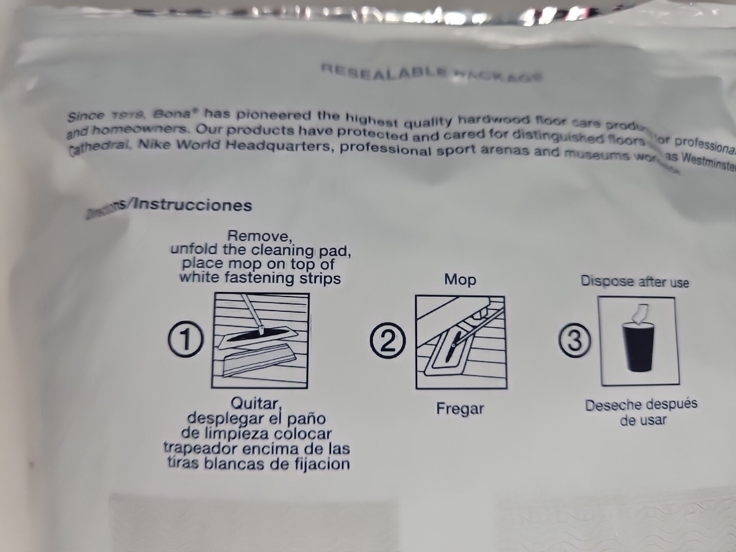 Bona Hardwood Floor Wet Cleaning pads infused in wet disposable pads (7)