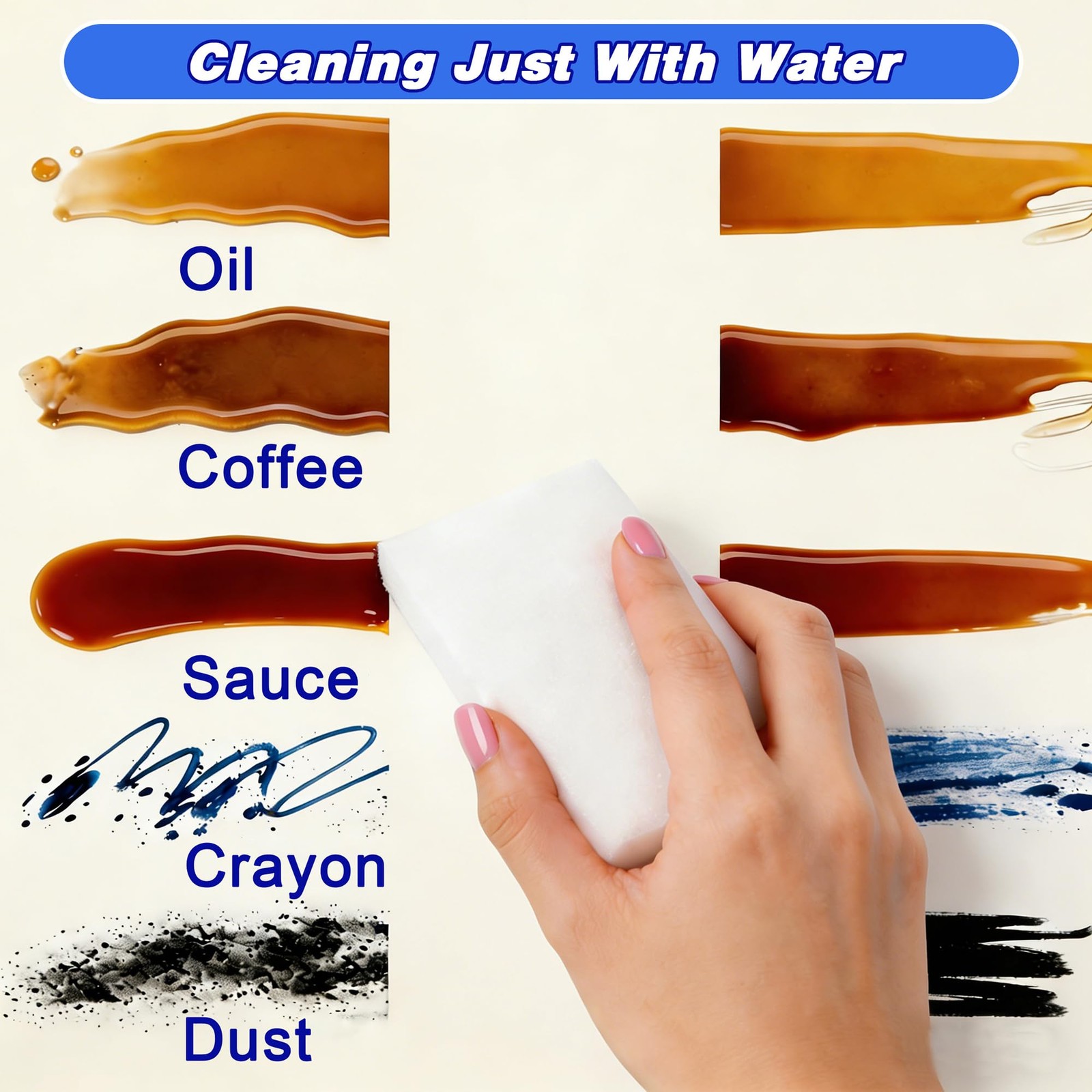 100 Pack Magic Cleaning Sponge Erasers, Non-Scratch Melamine Sponge Bulk Mult…