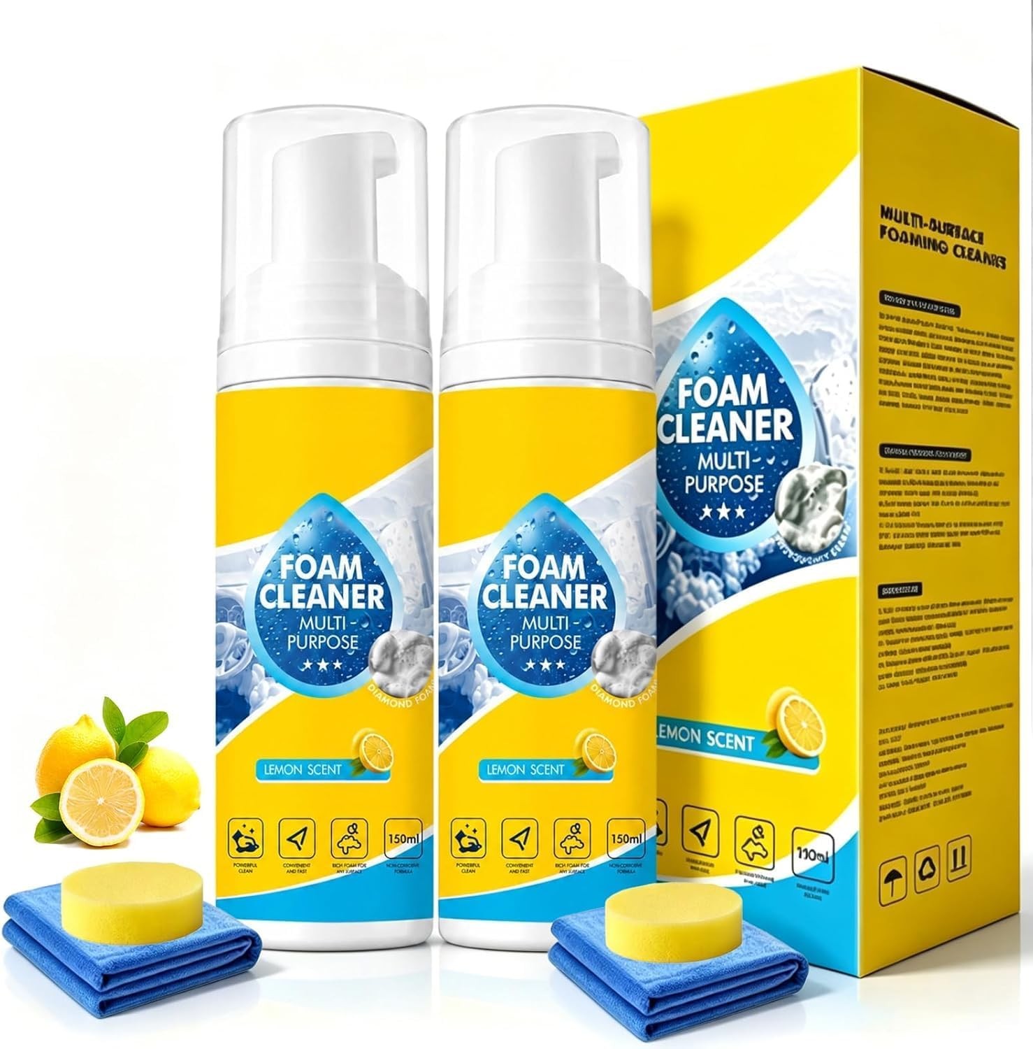 3X 4-in-1 Multi-Enzyme Foam Cleaner，Foam Cleaner Multi Purpose,Powerful Cleaning