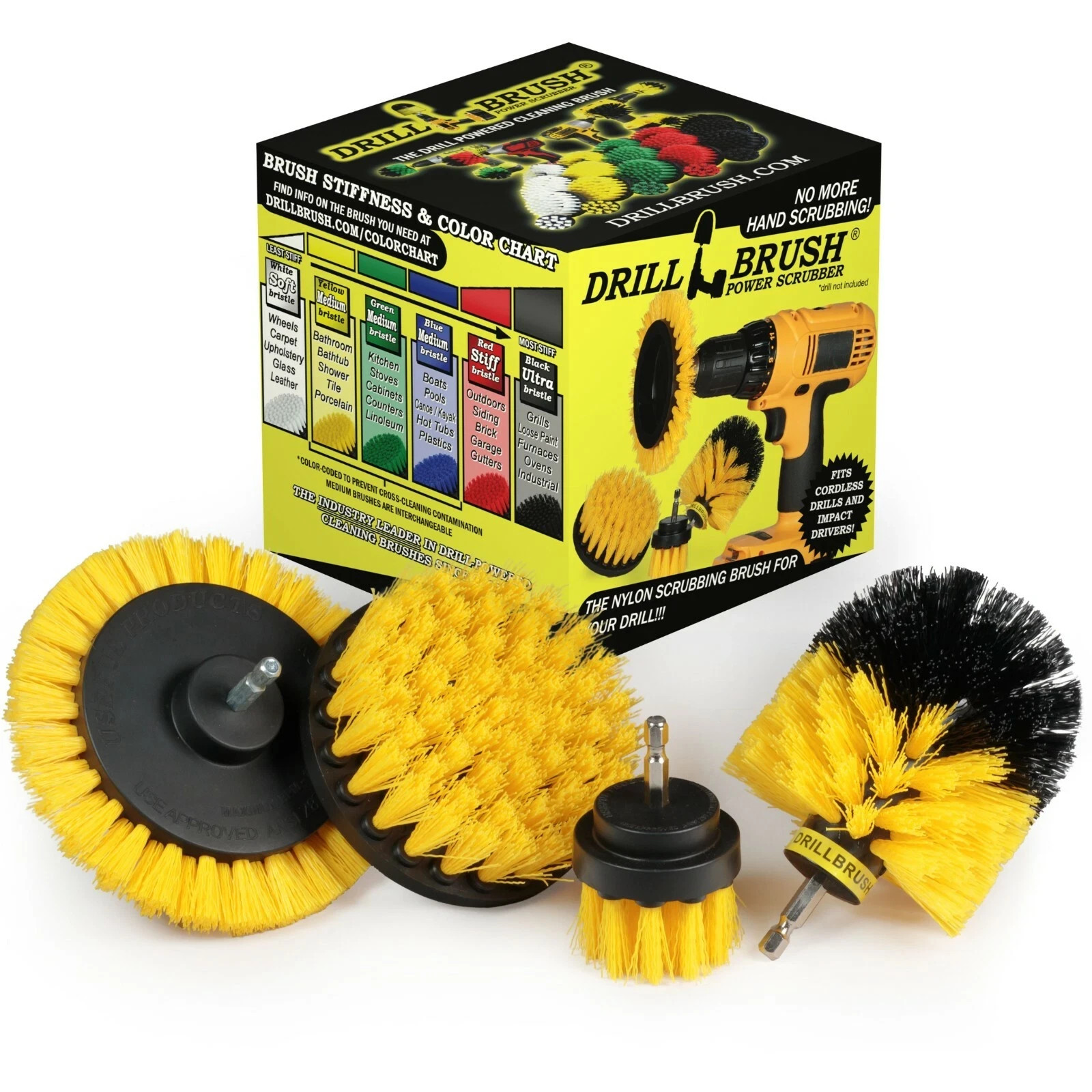 Shower Cleaning Rotary Drill Brush Kit – Power Brush Scrubber for Bathroom