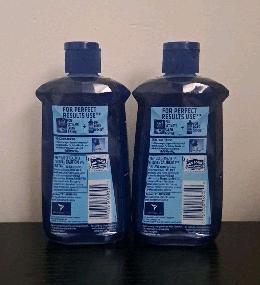 Finish Jet Dry Dishwasher Rinse Aid And Drying Agent – 8.45 oz (Lot of 2)