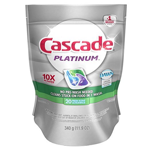 Cascade Platinum Fresh 20ct 11.9 oz with Dawn added for grease fighting power