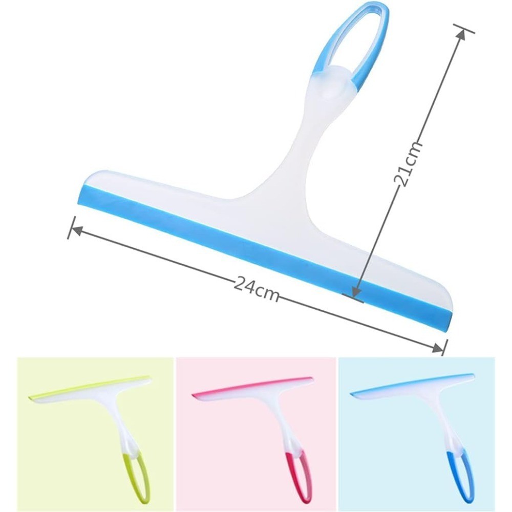 Silicone Shower Squeegee for Doors and Tiles Handheld Bathroom Window