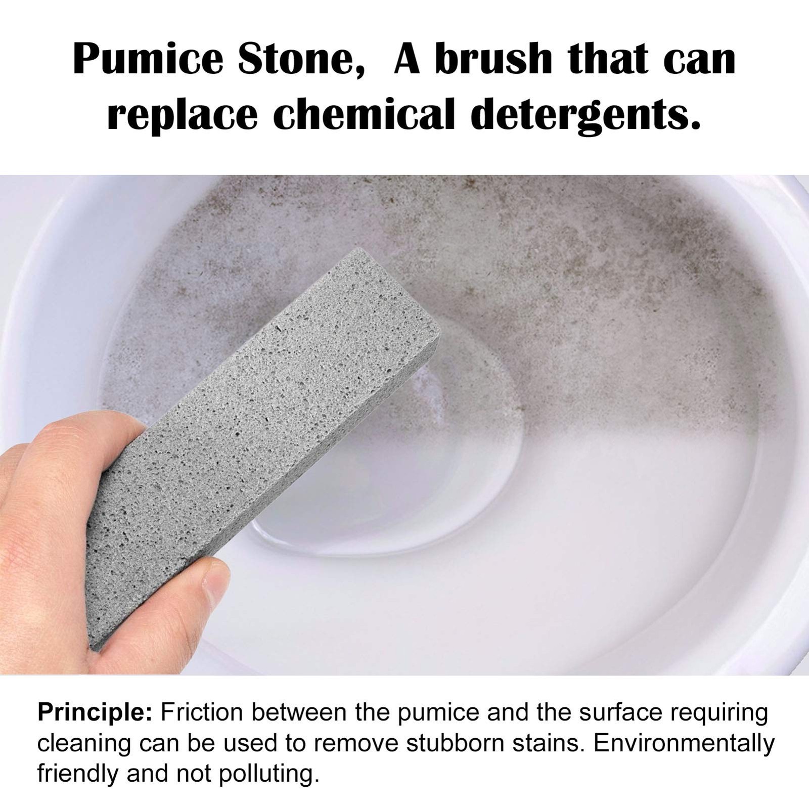 6 Pack Pumice Stone for Toilet Bowl Cleaning, Scouring Stick Remove Toilet Bo
