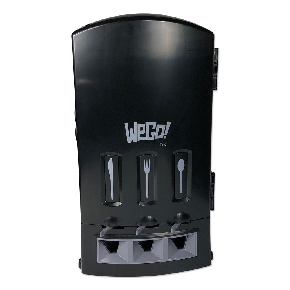 Wego 56102200 13.39 x 15.75 x 23.62 Forks/Knives/Spoons Dispenser – Black New