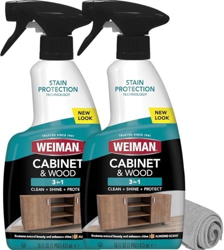 Wood Cleaner Spray for Cabinets & Furniture – Shine, Protect, 16 oz, 2 Pack + To