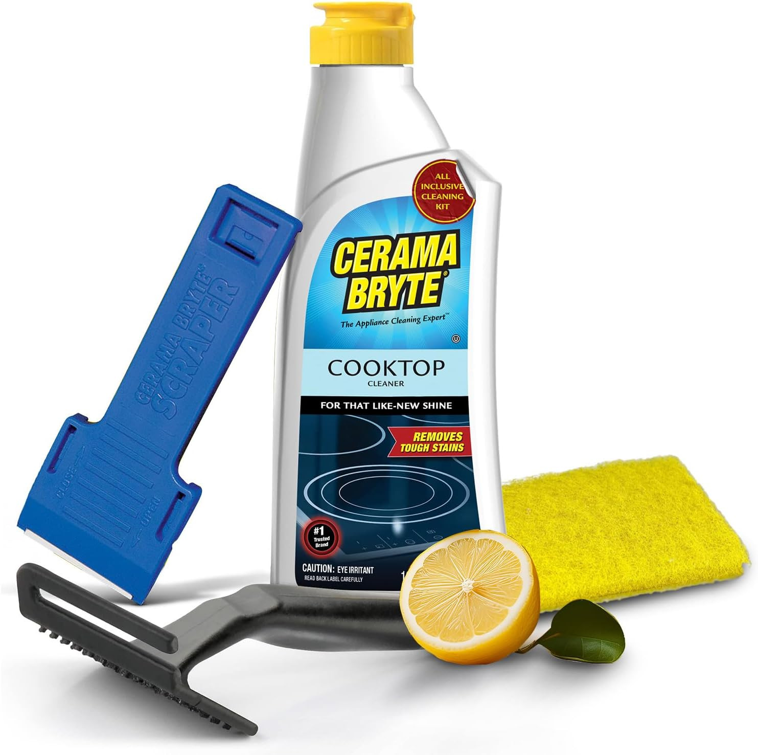 Glass Cooktop and Stove Top Cleaner Combo Kit – Includes Cleaning Tool, Razor, S