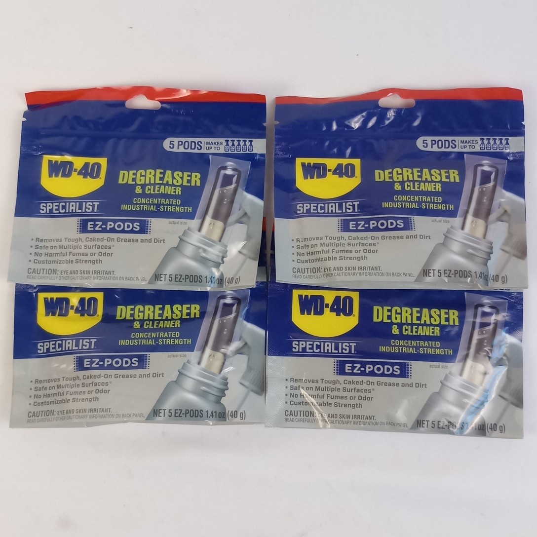 WD 40 Degreaser Cleaner EZ PODS Multi Surface Cleaning Pack of 5 (X4 Pack)