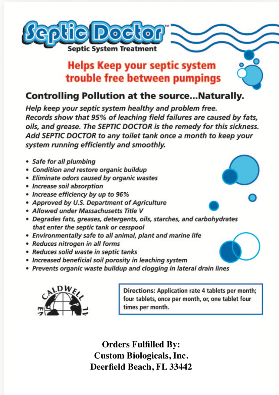 Septic Doctor (Caldwell Environmental) Septic System Treatment -ORIGINAL FORMULA