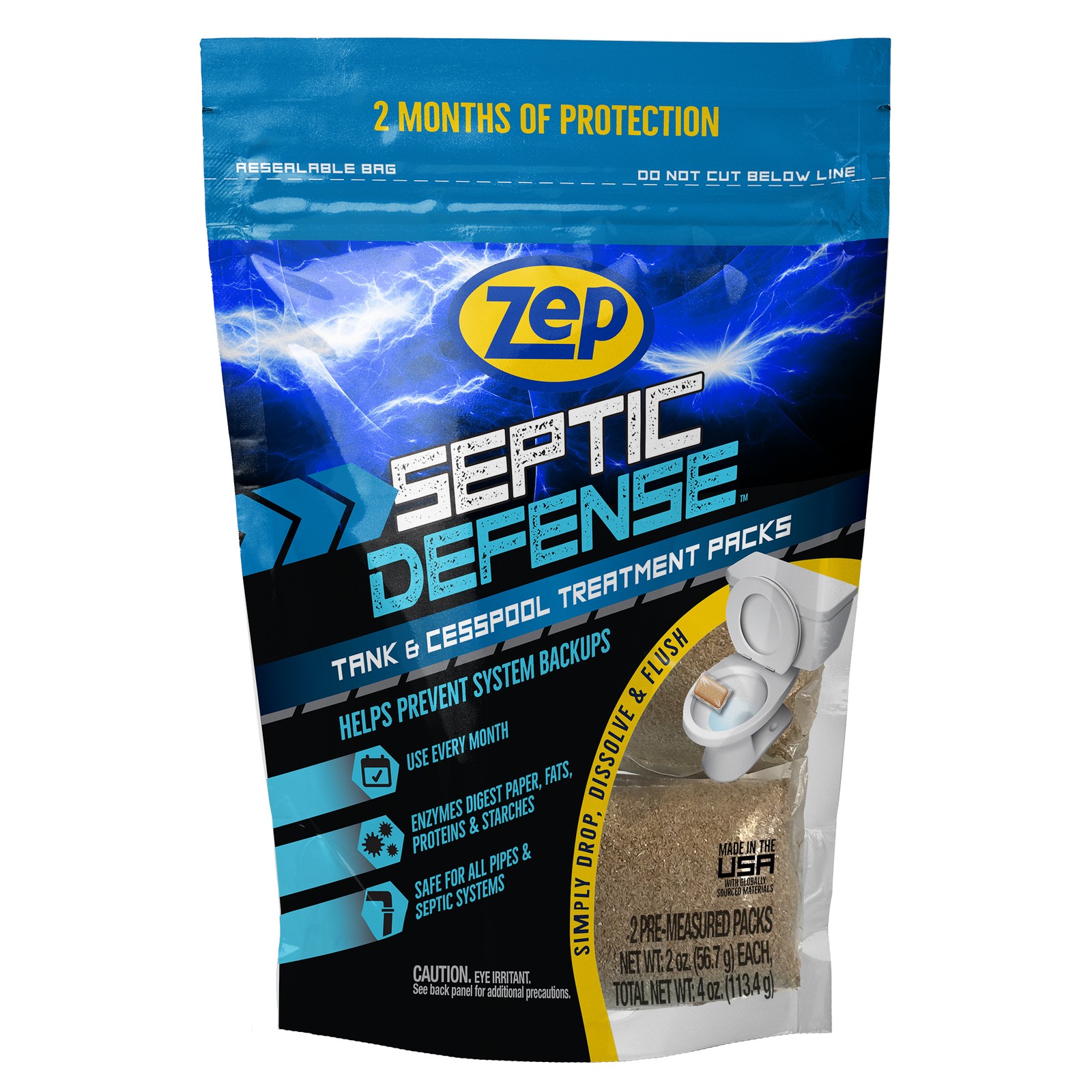 Zep ZSTP6 – 6-pack Concentrated Septic Treatment (Case of 6) Safe For All Septic