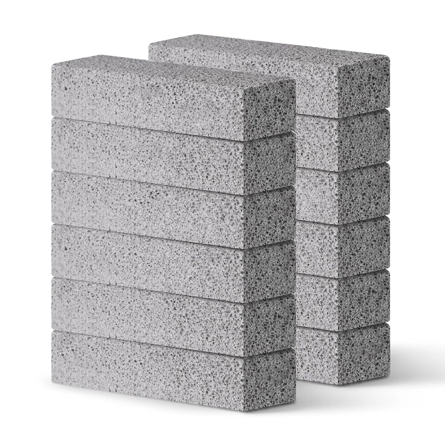 6/12-Pack Pumice Stones for Cleaning – Toilet Bowl Cleaner (Gray)