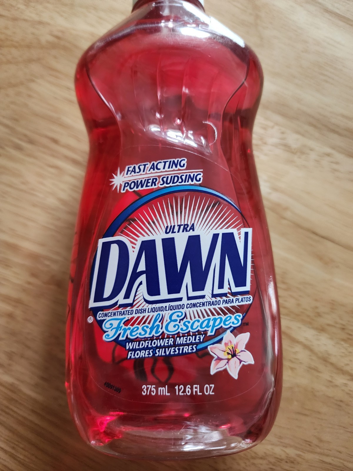 Vintage 2002 Dawn Ultra Dishwashing Liquid Fresh Escapes Wildflower Medley 12.6z