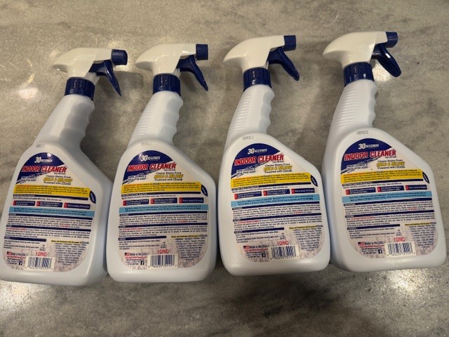 30 Seconds Indoor Cleaner 1 Qt. Lot Of 4 Kitchen & Bath Cleans Mold & Mildew