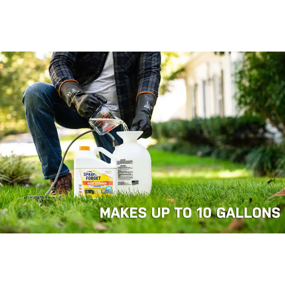 Roof Cleaner 1 Gal Clean Algae Mold Mildew Asphalt Wood Slate Clay Tile Shingles
